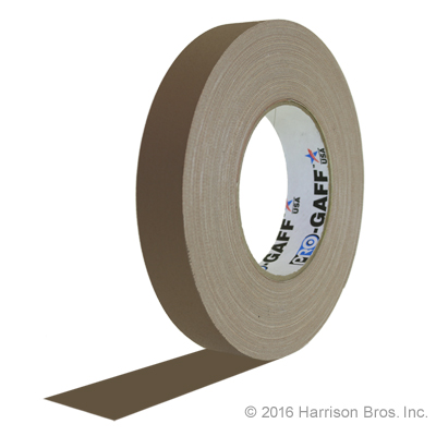 Gaffers Tape-1 IN x 55 YD-Brown-Pro Gaffer - Click Image to Close