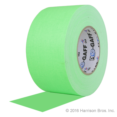 Gaffers Tape-3 IN x 50 YD-Neon Green-Pro Gaffer - Click Image to Close