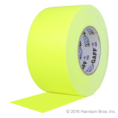 Gaffers Tape-3 IN x 50 YD-Neon Yellow-Pro Gaffer - Click Image to Close