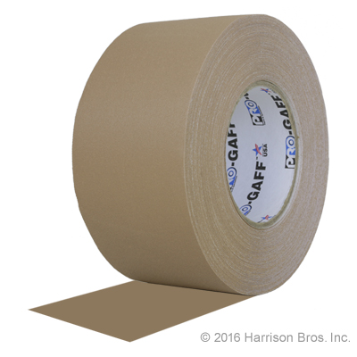 Gaffers Tape-3 IN x 55 YD-Tan-Pro Gaffer - Click Image to Close