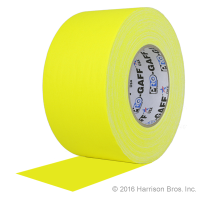 Gaffers Tape-3 IN x 55 YD-Yellow-Pro Gaffer - Click Image to Close