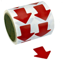 Vinyl Die Cut Arrows-Red-2 IN-Roll of 500 Vinyl Die Cut Arrows-Red-2 IN-Roll of 500