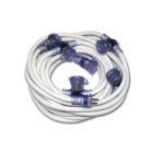 Multi-Outlet Extension Cord-White-50 FT-12 GA