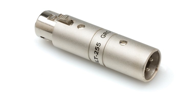 Audio Adapter-Ground Lift-XLR Female to XLR Male-Pin 1 Lift - Click Image to Close