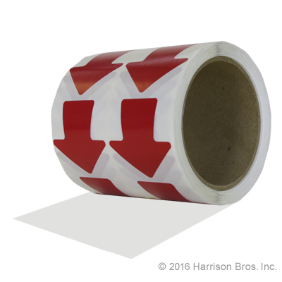 Vinyl Die Cut Arrows-Red-2 IN-Roll of 500 Vinyl Die Cut Arrows-Red-2 IN-Roll of 500