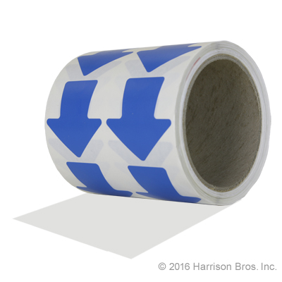Vinyl Die Cut Arrows-Blue-2 IN-Roll of 500 Vinyl Die Cut Arrows-Blue-2 IN-Roll of 500