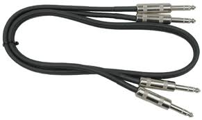 Audio Patch Cable-5 Foot-Dual-1/4 Inch to 1/4 Inch Audio Patch Cable-5 Foot-Dual-1/4 Inch to 1/4 Inch