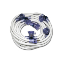 Multi-Outlet Extension Cord-White-50 FT-12 GA - Click Image to Close