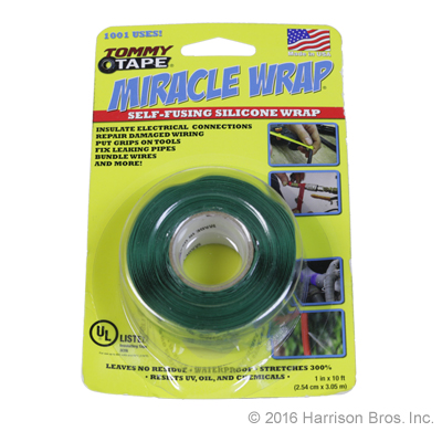 Miracle Wrap Silicone Self Fusing Tape-Green - Click Image to Close