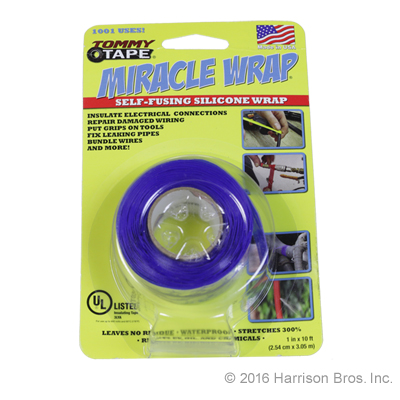 Miracle Wrap Silicone Self Fusing Tape-Blue - Click Image to Close