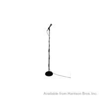 Round Base Microphone Stand- Straight-Black- MS7201B - Click Image to Close