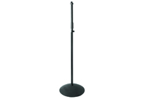 Round Base Microphone Stand- Straight-Black- MS7201B - Click Image to Close