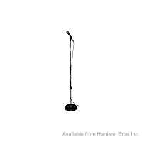 Round Base Microphone Stand- Straight-Chrome-MS7201C - Click Image to Close