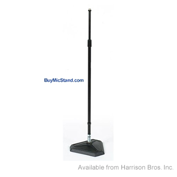 Hex Base Mic Stand-Black-MS7625B - Click Image to Close