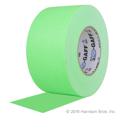(image for) Gaffers Tape-3 IN x 50 YD-Neon Green-Pro Gaffer