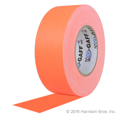 Gaffers Tape-2 IN x 50 YD-Neon Orange-Pro Gaffer - Click Image to Close
