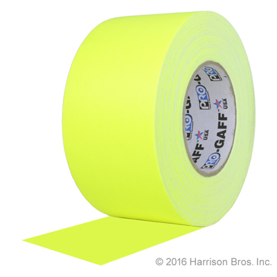 (image for) Gaffers Tape-3 IN x 50 YD-Neon Yellow-Pro Gaffer