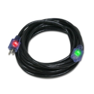 Extension Cord-Lighted Ends-100 FT-Black-12 GA - Click Image to Close