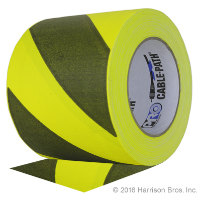 (image for) Cable Path Tape-4 IN x 30 YD-Yellow/Black Stripe