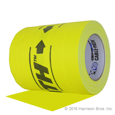 Printed "CAUTION CABLE" Tape- 3 IN X 50 YD-Yellow-Cloth