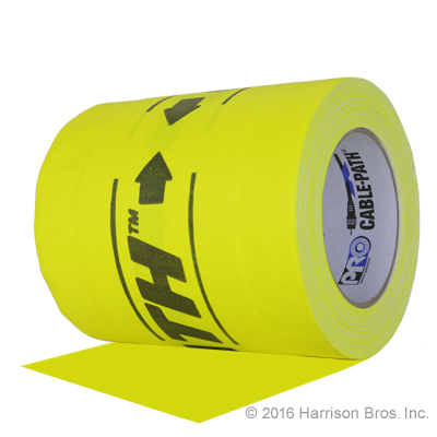 (image for) Cable Path Tape-6 IN x 30 YD-Yellow w/Black Print