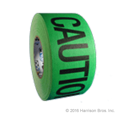 Printed "CAUTION CABLE" Tape- 3 IN X 50 YD-Neon Green-Cloth
