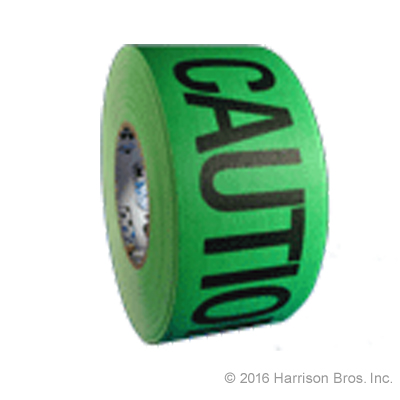 (image for) Printed "CAUTION CABLE" Tape- 3 IN X 50 YD-Neon Green-Cloth