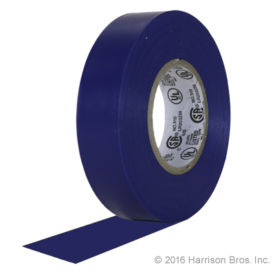 (image for) Electrical Tape-3/4 IN x 22 YD-Blue-Pro Tapes-10 Roll Sleeve