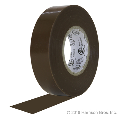 (image for) Electrical Tape-3/4 IN x 22 YD-Brown-Pro Tapes-10 Roll Sleeve