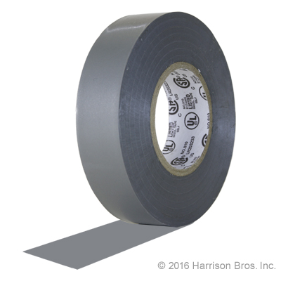 Electrical Tape-3/4 IN x 22 YD-Grey-Pro Tapes-10 Roll Sleeve - Click Image to Close