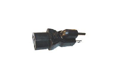3 Prong Adapter-IEC Female to Edison Male-PWA421 - Click Image to Close