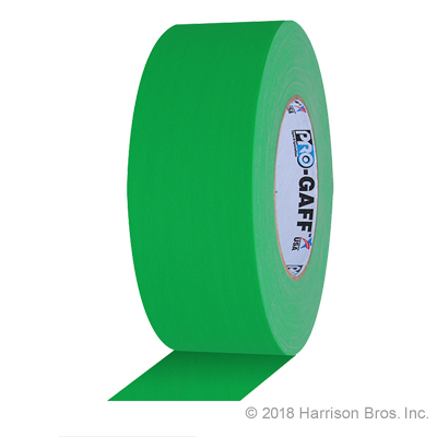 Gaffers Tape-2 IN x 50 YD-Chroma Green Gaffers Tape - Click Image to Close