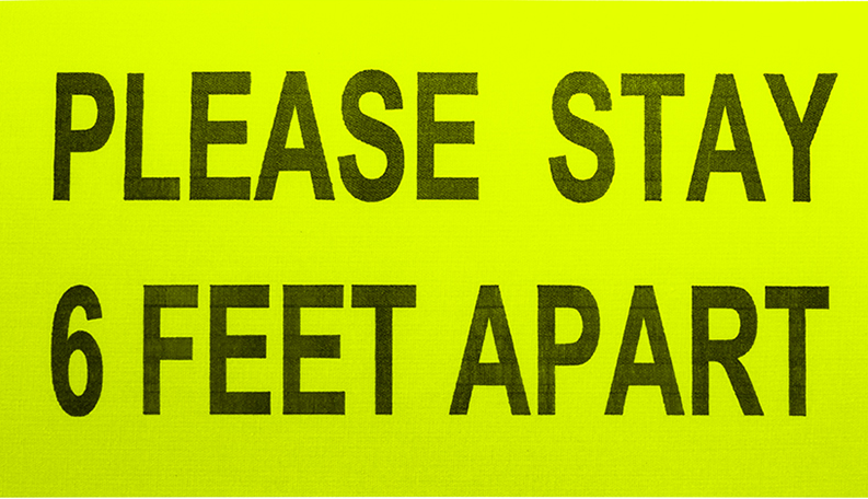 Social Distancing Sign-PLEASE STAY 6 FEET APART-Pkg. of 10