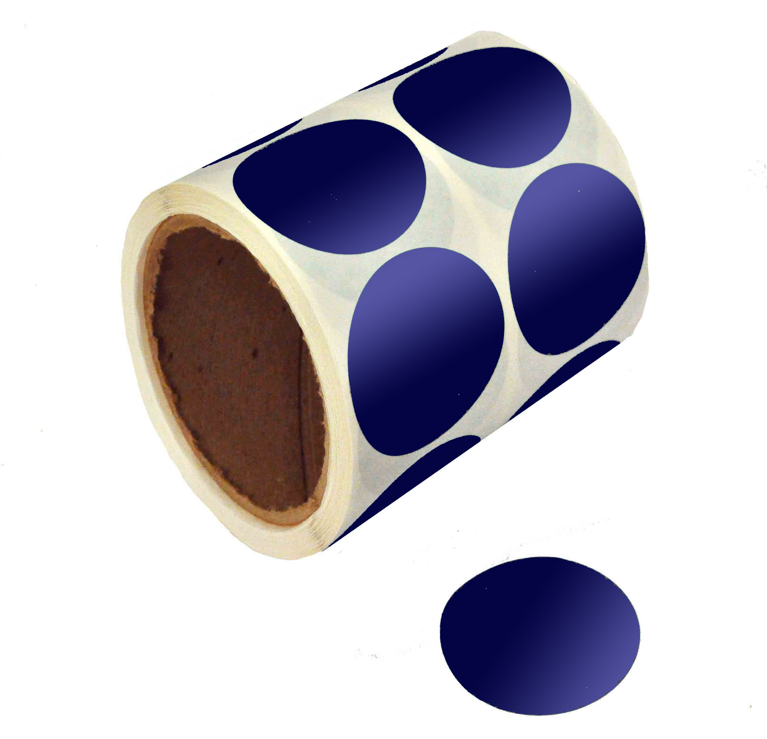 Vinyl Die Cut Dots-Blue-2 IN-Roll of 500 Vinyl Die Cut Dots-Blue-2 IN-Roll of 500