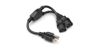(image for) "Y" Cable-Male Edison to (2) Female IEC-YIE 406